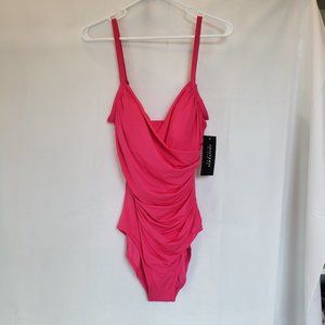 Jantzen Pink One Piece Swimsuit Size 12
